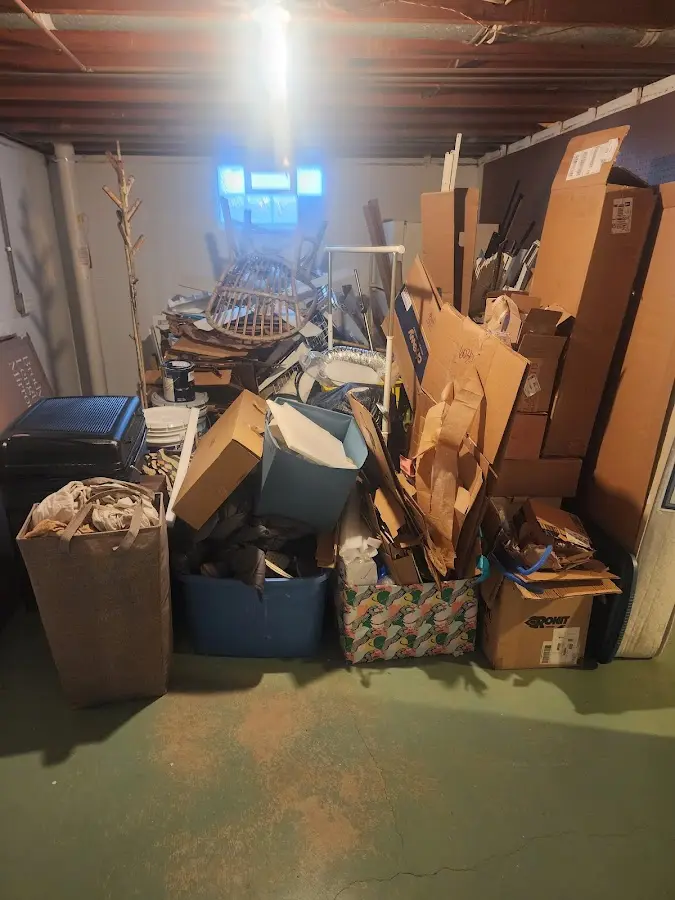 Roll-off dumpster container at job site for Yard Waste Dumpster Rental in Cheverly